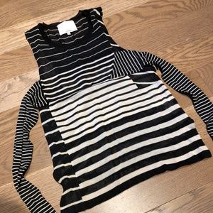 3.1 Phillip Lim multi-stripe black/white tank top